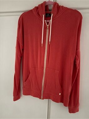 Volcom Women's Coral Zip-Up Hoodie in Warm Coral